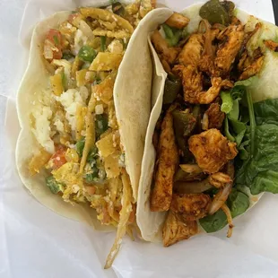 two tacos on a plate