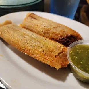 Thick stuffed pork tamales