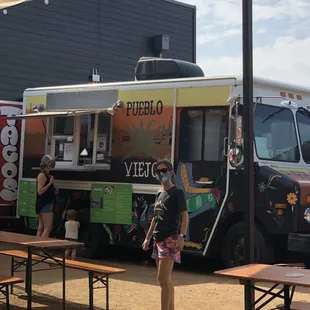 Food truck on Meanwhile grounds.