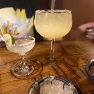 my wifes drink on the right and my little tiny drink on the left, she made me look like a rookie... :D