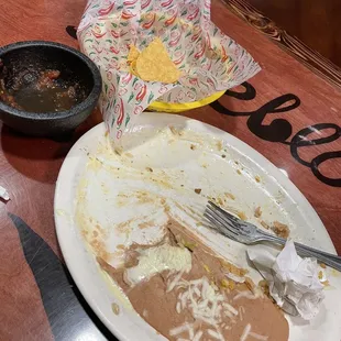 What was left after destroying the meal!