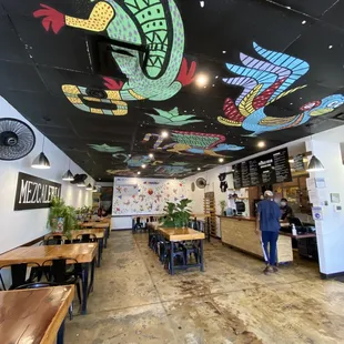 the interior of a mexican restaurant