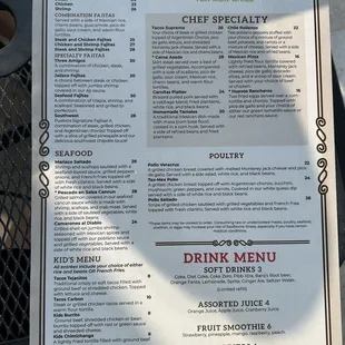 Dinner menu (2/2)