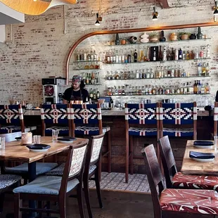 View of the bar from the dining room