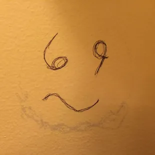 Artwork by the urinal