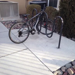 Bike racks at the clubhouse