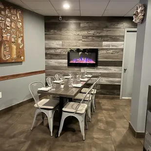 Downstairs dining area