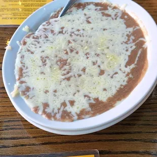Frijoles con Queso (refried beans)