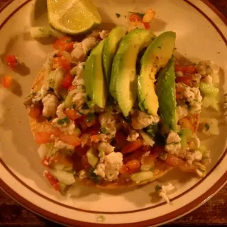 Tostada de Ceviche de Camaron