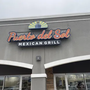 the front of the restaurant