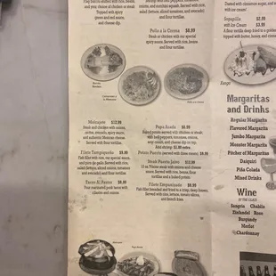 a menu for a mexican restaurant