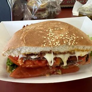 Chivito sandwich