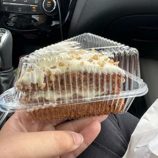 Carrot cake - not bad but the amount of cinnamon is overwhelming.