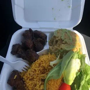 Pork, rice and mofungo