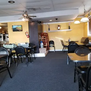 the inside of a restaurant