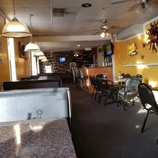 the inside of a restaurant