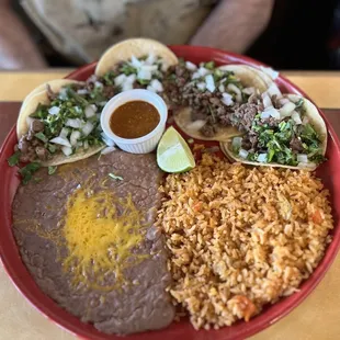 Beef street tacos