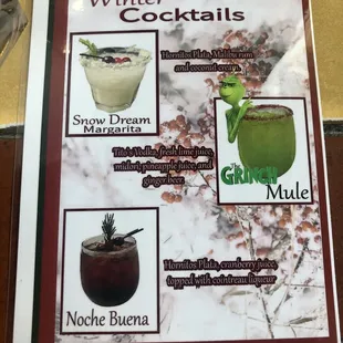 Holiday drink special