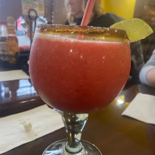 Frozen strawberry margarita