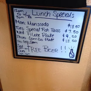 Lunch specials!