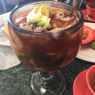 Shrimp and octopus cocktail