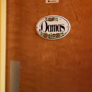 Door to Ladies room