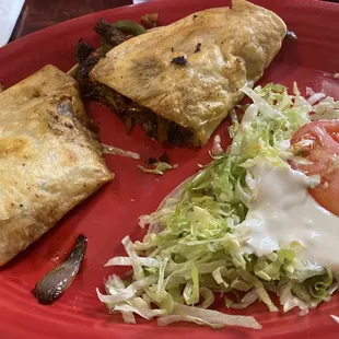 Steak Fajita Quesadilla - would be great if there were melted cheese inside