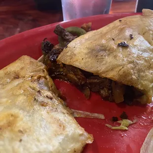 Steak Fajita Quesadilla - would be great if there were melted cheese inside