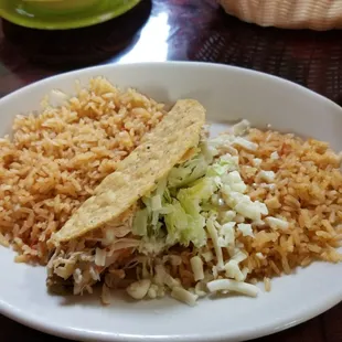 Single Taco w/ Mexican rice