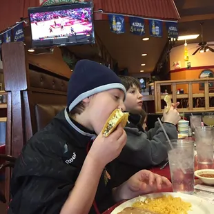 Kids loving the tacos