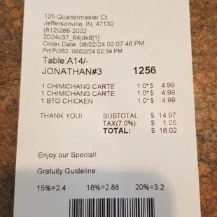 Receipt