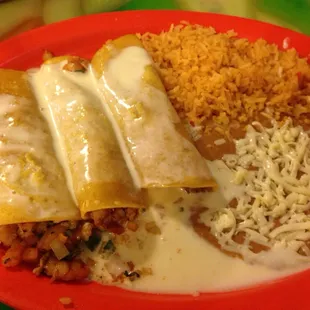 Shrimp enchiladas
