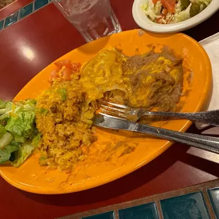 Taco and enchilada lunch combo