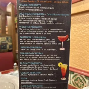 Marg menu!