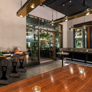 The Reception Space set up with a display station