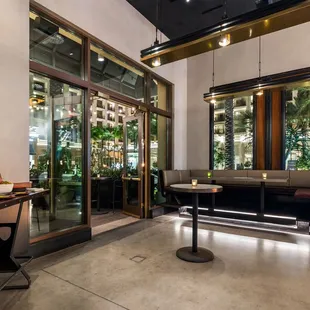 The Reception Space set up with a display station