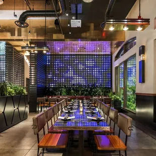 The Semi-Private Space set up for a family-style event