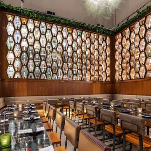 The Tequila and Mezcal Vault set up for a family style event