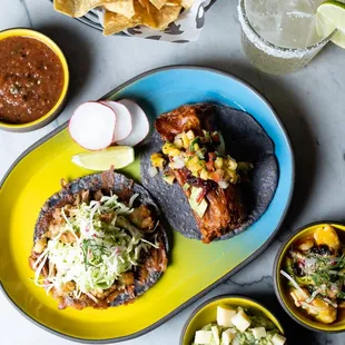 Pozole and Chicken al Pastor Tacos