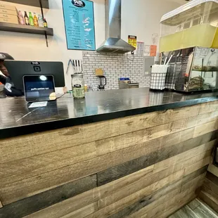 Interior shot with wall menu