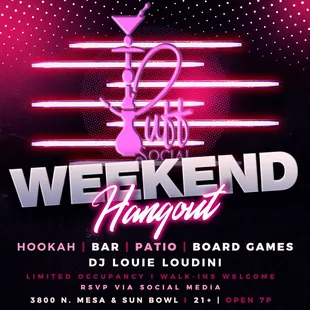 Now open every Friday &amp; Saturday at 7p. RSVP at         puffeptx.com or on any of our social media platforms