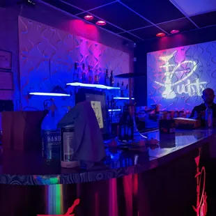 the bar