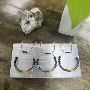 Handmade crystal bracelets from "Wild Rae Creations"