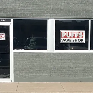 PUFFS Vape Shop NEW STORE front at 1520 E. Douglas in Wichita, KS.
