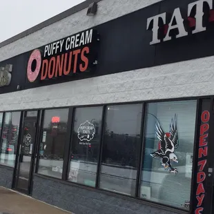 Donut shop in the strip mall
