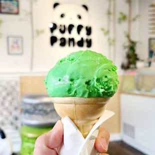 Pandan ice cream