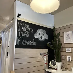 Sign inside