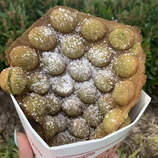 Green Tea Bubble Waffle