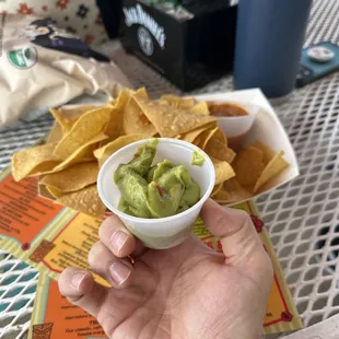 $6 portion of squeeze-tube guac.