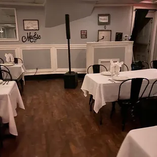 back room if you want a private room